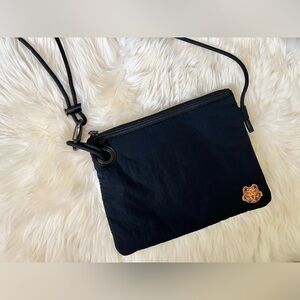 KENZO Black Crossbody Bag with Tiger Logo